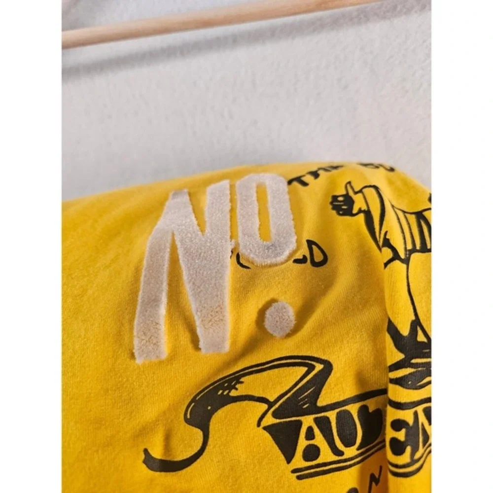 True Religion Brand Jeans Buddha Tour Graphic‎ Yellow Mens T-Shirt #1639